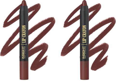 Image of INSIGHT Long Lasting Lip Crayon - All-Day Comfort | Matte Finish | Waterproof | Non-Transfer | Non-Sticky | Enriched with Vitamin E & Kojic Acid | Sharpenable Tip | Full Coverage | Lightweight Lipstick (Chai Spice) - 7g