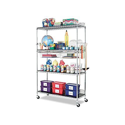 Alera Alesw503624Sr Industrial Heavy Duty Wire Shelving Starter Kit, 4-Shelf, 36W X 24D X 72H,Silver #TOP4