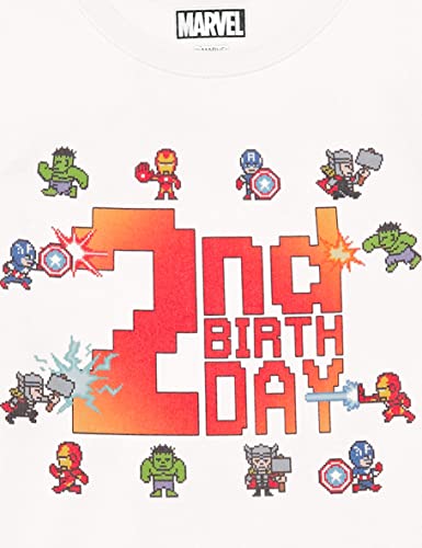 T-shirt Marvel fille 2 ans blanc pour fête d'anniversaire - 2