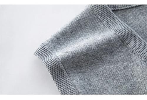 Men Thicked Knitted Pullovers V-Neck Sleeveless Business Solid Wool Sweaters Vest3