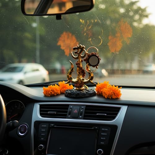 Figura Decorativa Shiv Trishul con Damru y Rudraksha 4.3 pulg miniatura 5