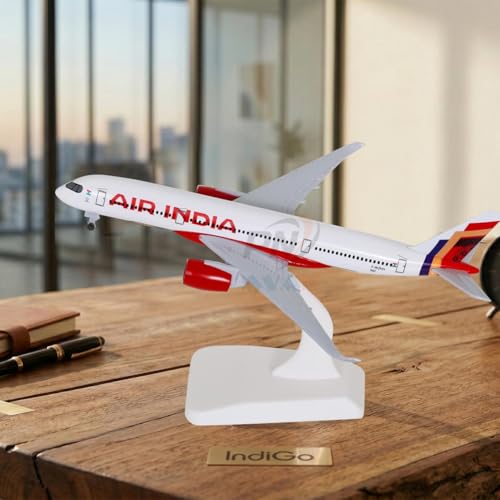 Image of New Air India Airbus A350 Diecast Aircraft Model 20 cm | Metal Plane Model with Landing Gear & Display Stand | Collectible Toy for Aviation Enthusiasts & Kids (Air India Airlines)