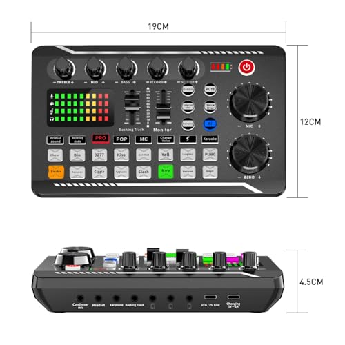Carte son avec interface audio pour kit podcast et microphone de vlog - 7