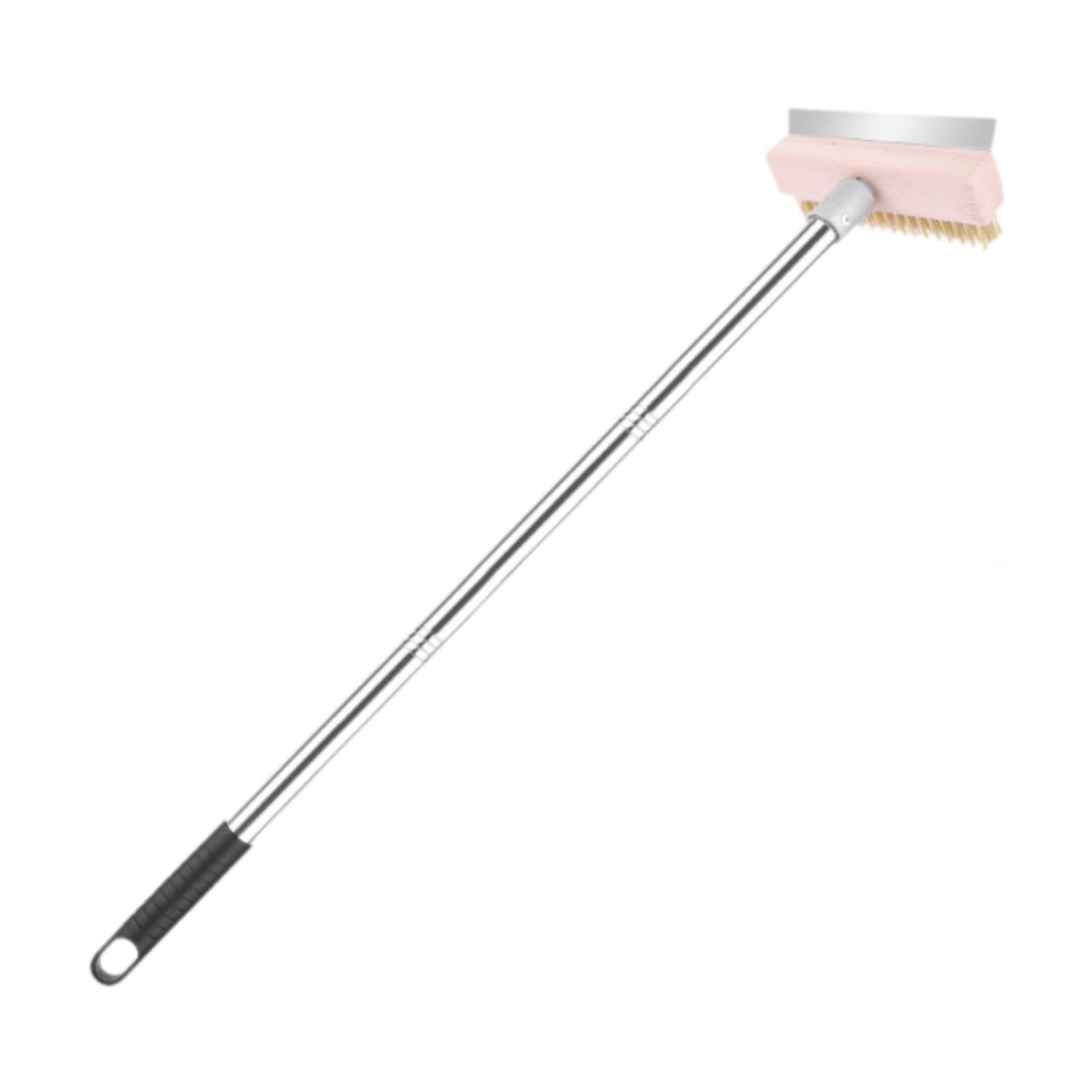 Cepillo para Horno de Pizza con Mango Ergonómico Y Largo, Cabezal Metálico Extraíble Y Alambre de Cobre para Una Limpieza Ideal para COC, 1.2 M