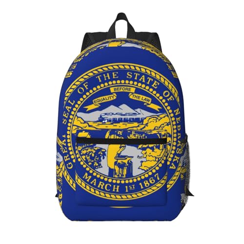 Sac à dos d'école léger Nebraska grand compartiment homme femme pour collège et lycée