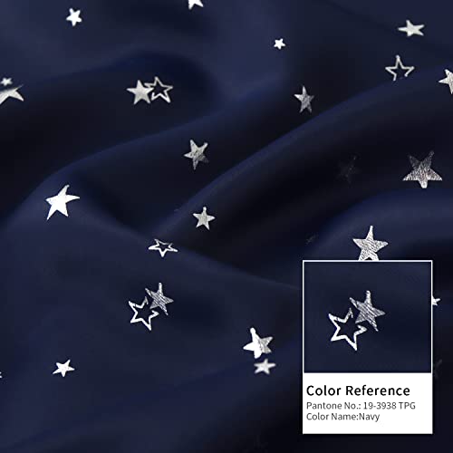 Bgment 103NAVY4263R Kids Blackout Curtains For Bedroom, Rod Pocket Room Darkening Curtains Decoration Thermal Insulation Window Drapes For Nursery, Children Room, 2 Panels thumb #3