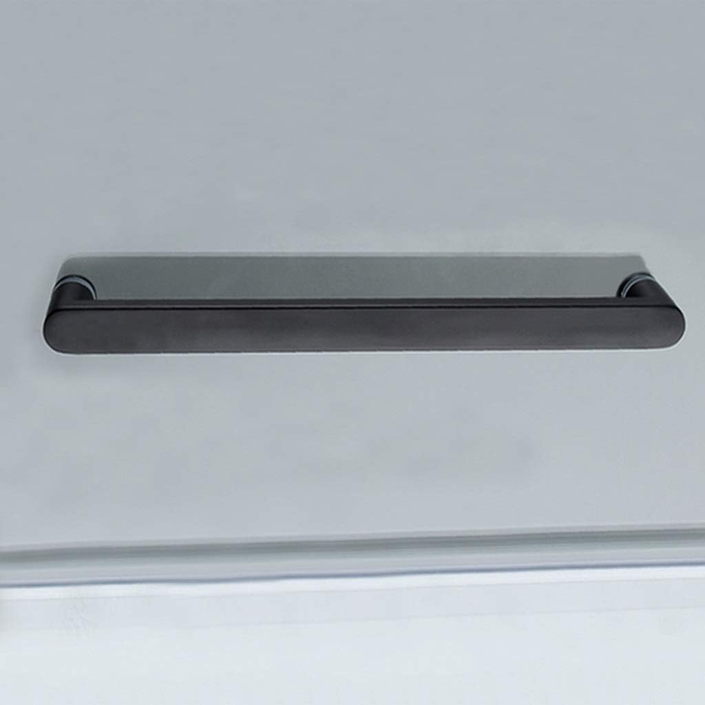Stainless Steel Shower Entry Door Handle Glass Door Single Side Push Pull Bar Door Knob Replacement Sets, Black Square Rectangle Tubular (Size : 50cm)