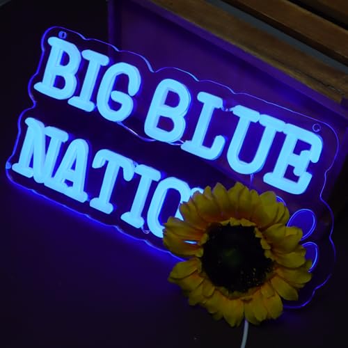 Image of Blue Paw Print Sports Neon Sign Wall Decor for Man Cave Game Room