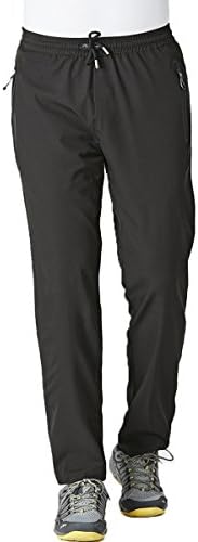 GopuneMen's Lightweight Hiking Running Sweatpants Quick Dry Outdoor Athletic Casual Pants with Zipper Pockets