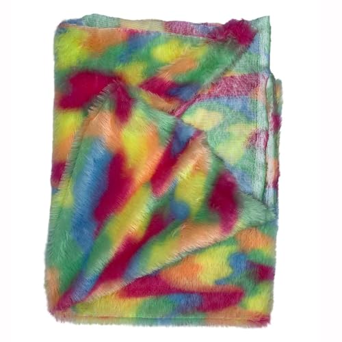 Image of Quago Fur Fabric Unstitched Super Soft Cloth for Baby Photoshoot, Soft Toys Making, Art and Craft, Dress Material, Decoration etc. (1 Mtr, 60 Inch Pana) (Multicolor)