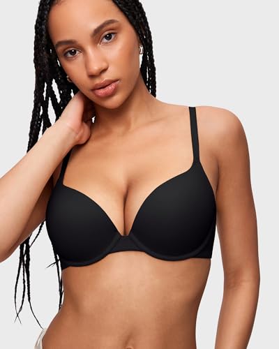 Image of INLYRIC Women's Push Up Bra Tshirt Demi Supportive Bras Underwire Plunge Padded Comfortable Inbarely Plus Collection