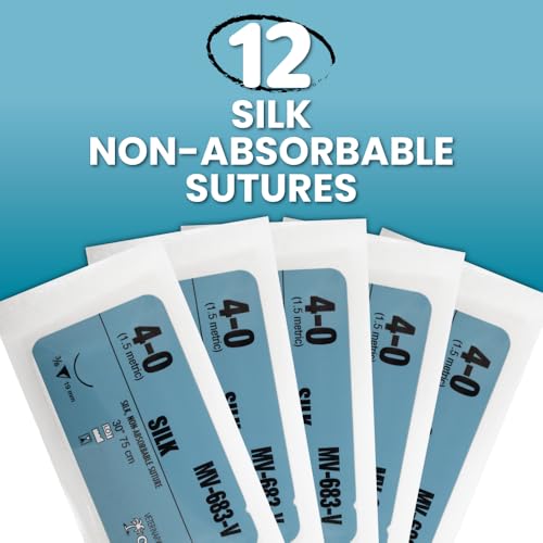 Oasis Vet Silk Surgical Suture, 4-0, (FS-2) 3/8 19mm Reverse Cutting Needle, 75cm, 12/Box, Veterinary Use