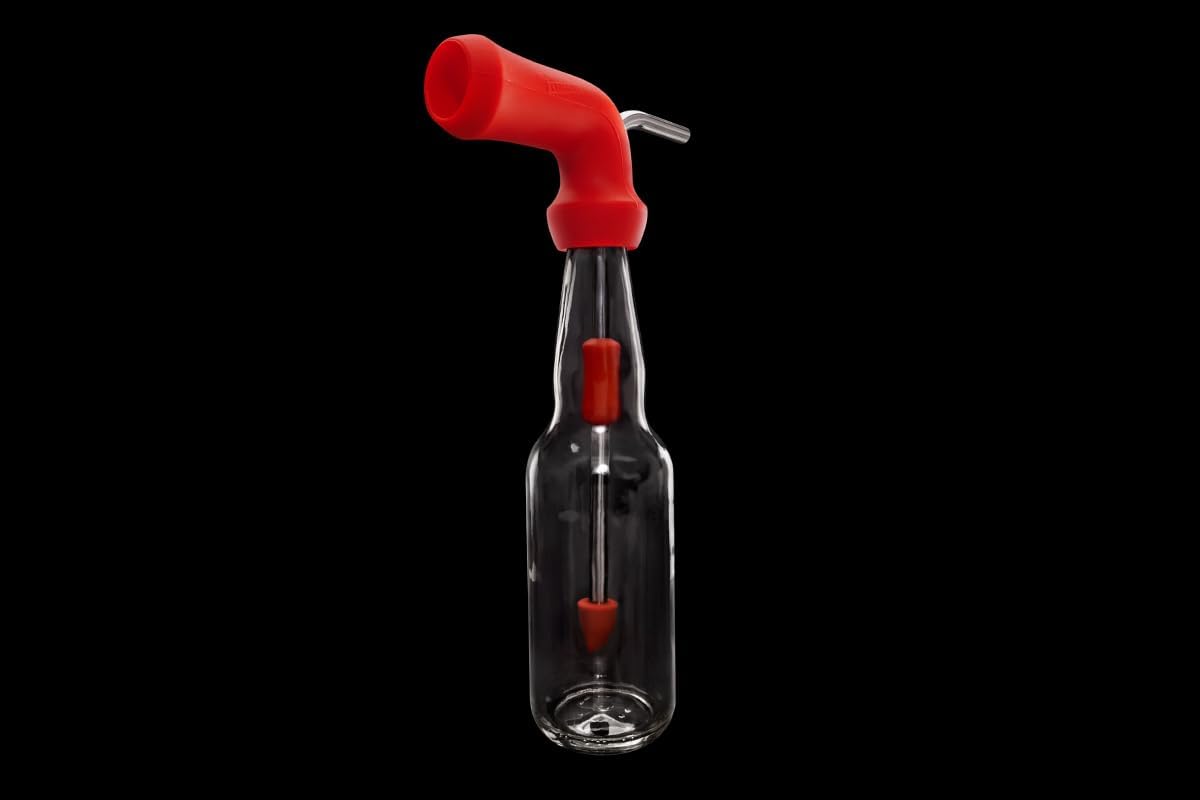 The KO Bottle Funnel: Easy Drink Chugging and Built-in Pipe. Made from Stainless Steel & Flexible Silicone + Great for Tailgating, House Parties, Bachelor Parties & More!