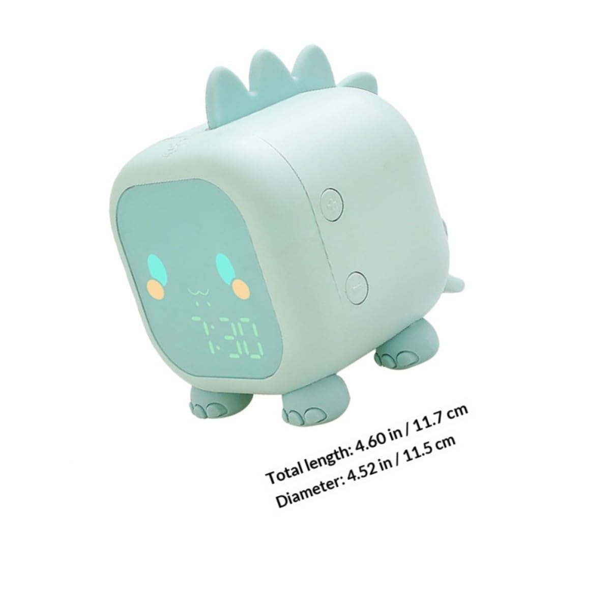 Reloj Despertador Infantil Digital Luz LED Verde y Temporizador de Siesta para Habitación Ñiño, Material Silicona y Abs, Diseño Moderno para Uso en Dormitorio