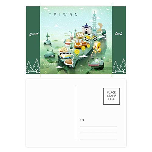 Cartes postales de voyage Taïwan papier épais rigide qui ne corne pas envoi postal