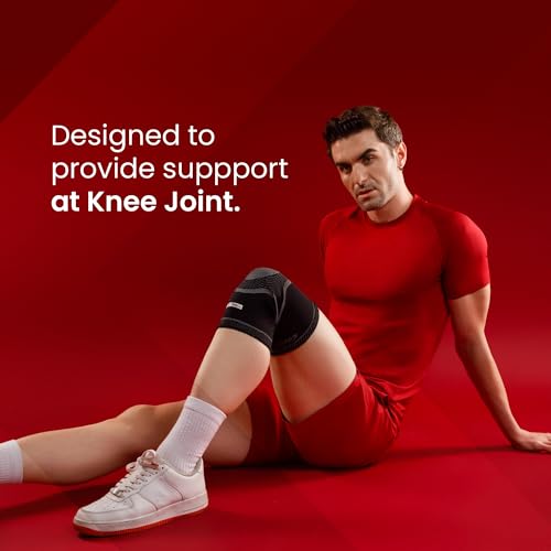 Image of LifeWear Knee Cap, Knee Sleeves for Pain Relief, Provide Optimum Compression and Support During Gymming and Running, Lightweight and Stretchable, For Daily Activities, For Men and Women, Size (S) - Pack of 2