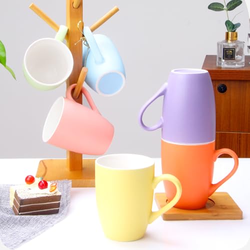 Taza de café cerámica 350ml con asa color rosa miniatura 7