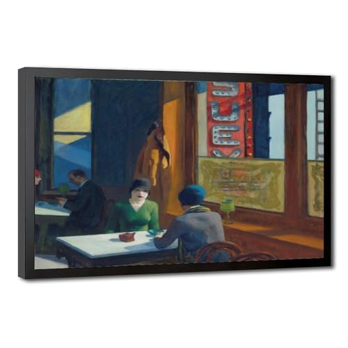 Chop Suey par Edward Hopper impression sur toile décorative pour bureau 40x61 cm