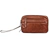 STILORD 'Nero' Handgelenktasche Herren Leder mit Doppelkammer Vintage Handtasche Clutch für 8,4 Zoll Tablets ideal für Reisen Festival Herrenhandtasche echtes Leder, Farbe:brandy - braun #1
