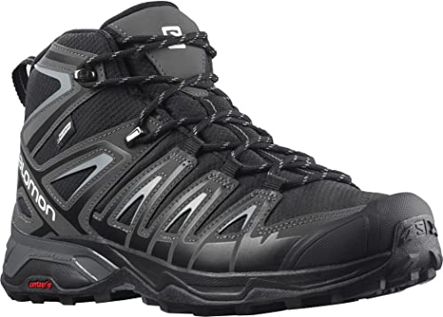Salomon Bota masculina de caminhada X ULTRA PIONEER MID CLIMASALOMON™ IMPERMEÁVEL, Preto/ímã/monumen