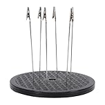YUEHISY Paint Spraying Turntable, 7.5" Diameter 360 Degree Rotating Model Painting Stand with 6 Clip Sticks, for Airbrush Craft Projects
