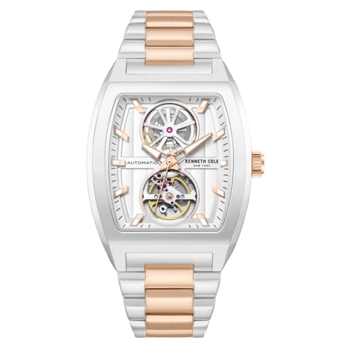 Image of Kenneth Cole Automatic Analog Silver Dial Two Tone Stainless Steel Strap Watch for Men - KCWGY0058804MNW