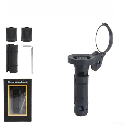 Gdfnmogo Mountain For Bike Bar End Mirror with 360 Degree Rotation and Wide-Angle Acrylic Lens for Safety Rearview Visibility, Compatible with 16-22mm Handleb(A)