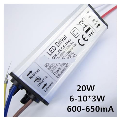Pilote LED 6-10x3w 20W avec alimentation DC18-34v haute performance