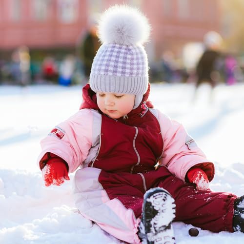 Image of ONESING 16 Pairs Kid Gloves Knitted Children Gloves Bulk for Boys Girls - Stylish and Snug Winter Accessories