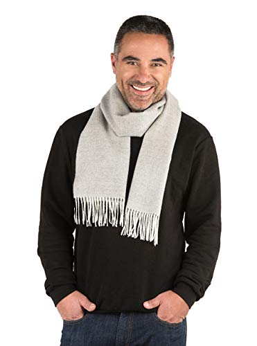 Herringbone Alpaca Scarf - 100% Baby Alpaca (Dove Gray Herringbone)2