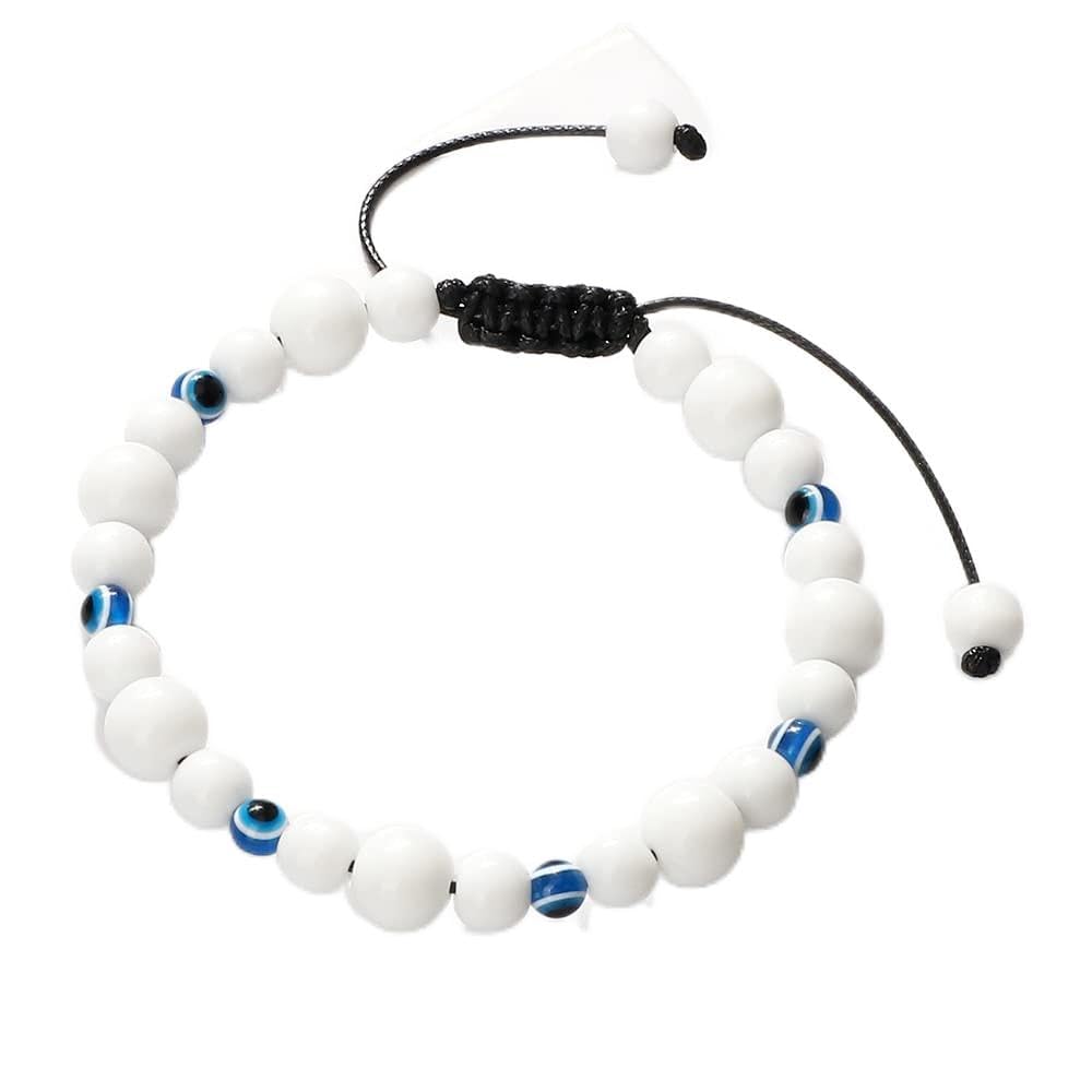 YDYDTTKD Armbänder handgemachte natürliche Tigerauge Stein Onyx schwarz Lava Perlen Armband verstellbare Armreifen Glück