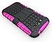 JKase Diablo Series Tough Rugged Dual Layer Protection Case Cover with Build in Stand Compatible for Samsung Galaxy Grand i9080, Samsung Galaxy Grand Duos i9082 - Retail Packaging (Pink)
