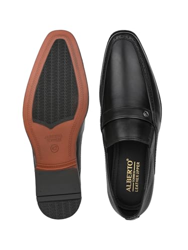 Image of ALBERTO TORRESI Genuine Leather Tan Slipon Formal Shoes
