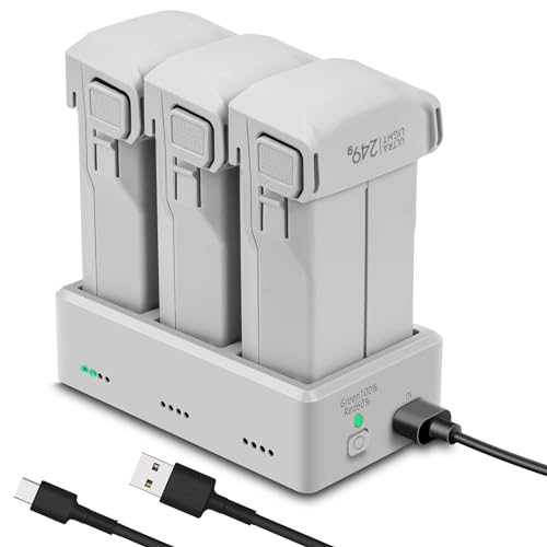Chargeur DJI Mini 4 Pro séquentiel Hanatora pour trois batteries de drone