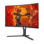 AOC CQ27G3Z 27" Curved Gaming Monitor, QHD 2K 2560x1440, 1000R VA, 240Hz 0.5ms, FreeSync Premium, Height Adjustable Stand, Xbox PS5 Switch, 3-Year Zero-Bright-dot,Black - Image 2