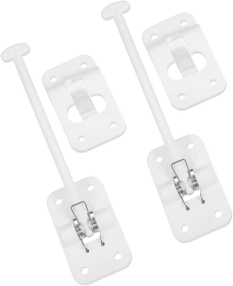Unomor 2PCS RV Door Latch Kit Adjustable Trailer Door Holder Plastic Wind Hook for Cargo Trailers and Campers