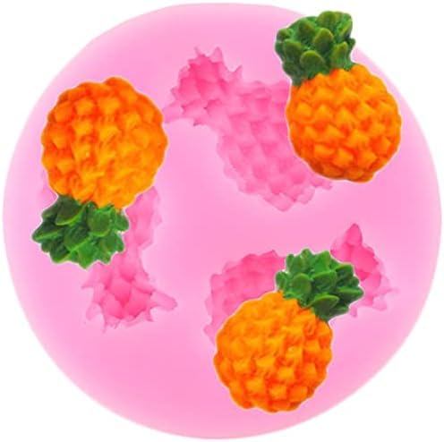 RKPM HOMES Fruits Shape Chocolate Mold I 3D Fondant Silicone Cupcake Mould I for DIY Handmade Cake Decor Polymer Clay Candy Cookies Gummy Muffin Ice Jelly Soap Resin Art Crafts (Pineapples)