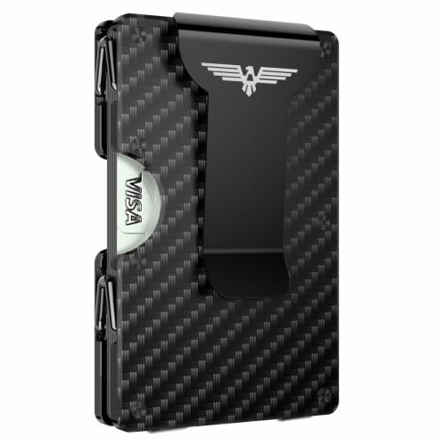 Lenvoten Upgraded Hinged Minimalist Wallet for Men | Slim Metal RFID Blocking Wallet | Credit Card Holder & Money Clip Holds 20 Cards | Premium Scratch-Resistant Finish | Ideal Gift for Men