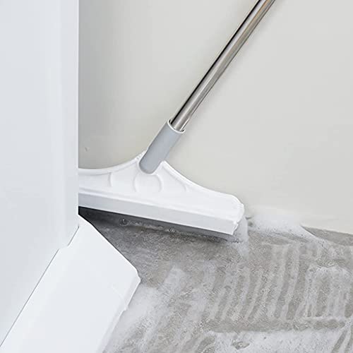 2 In 1 Floor Brush Scrub Brush, 2 In 1 Adjustable V-Shaped Cleaning Brush With Long Handle, Bathroom Kitchen Floor Crevice Cleaning Brush With Squeegee, 120° Rotating Removable Brush Head. (Green) #TOP4