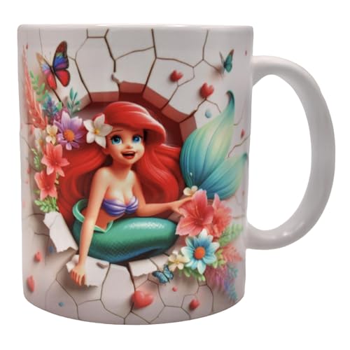 Shopi Zone Taza de cerámica, dibujo animado sirena, taza creativa, tazas únicas para momentos...