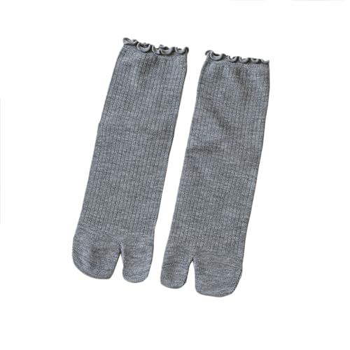 3 Pairs Women Split Two Toe Socks Japanese Tabi Flip Flops Sandal Socks Ruffle Frilly Sports Casual Socks4