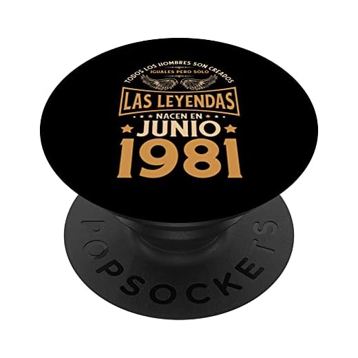 Cumpleaños Hombre Regalos Las Leyendas Junio 1981 PopSockets PopGrip Intercambiable
