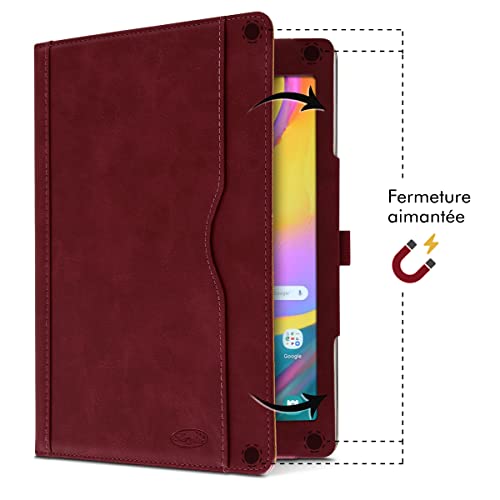 Clavier AZERTY pour iPad Air 11 M3 protégeant votre tablette avec étui bordeaux - 6