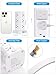 Power Strip Tower with Wireless Charger, Flat Plug Surge Protector Tower with 6FT Extension Cord, 12 AC Multiple Outlets, 4 USB (2 USB C),15W Wireless Charging Power Tower for Home Office Dorm, White