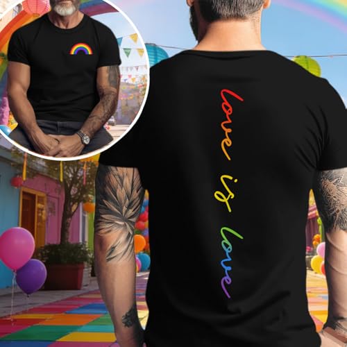 Image of Ithalt Pride Tank Top for Women LGBT Rainbow Flag Shirt Love Heart Graphic Tee Lesbian Gay Pride Sleeveless Vest