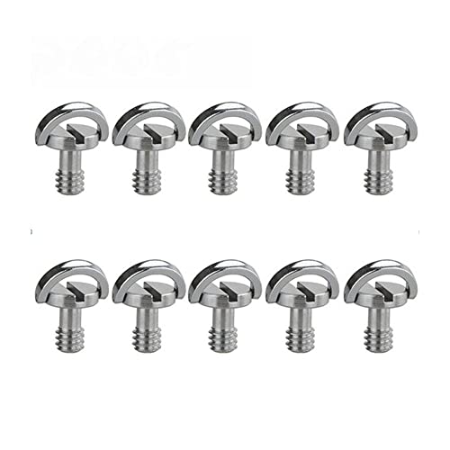 Namvo 10 PCS 1/4 Zoll Gewindeschraube Kamera Schnellspannschraube Stativgewinde Befestigungsschraube mit D-Ring-Set