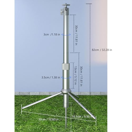 Soporte para proyector con rosca 1/4 de aluminio regulable para miniproyectores 5