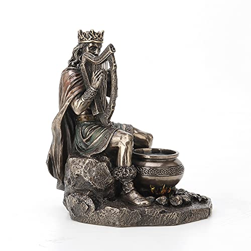 Estatua Dios Celta Dagda 7.25 pulg Resina Bronce miniatura 2