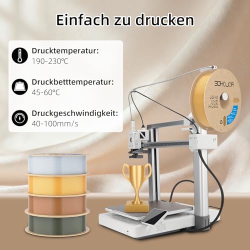 Image of 3DHoJor Silk PLA Filament 1.75mm, PLA Filament 1.75mm Silk Shiny 3D Printer Filament, 1kg*2 Cardboard Spool, Dimensional Accuracy + /- 0.03 mm, Fit Most FDM Printer(Silk Silver+Gold)