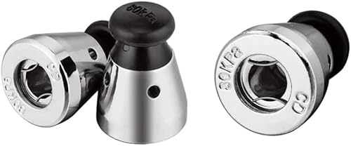 Válvula universal de alivio para olla a presión, color negro, 1.5 pulgadas de alto, antibloqueo, accesorios de válvula de escape (paquete de 3)